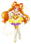  amanogawa_kirara chocokin cure_twinkle earrings go!_princess_precure hand_on_hip jewelry long_hair low-tied_long_hair magical_girl multicolored_hair precure purple_eyes quad_tails smile solo star star_earrings streaked_hair thighhighs twintails two-tone_hair 