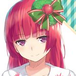  bad_id bad_pixiv_id bow cccpo hair_bow houjou_sophie long_hair looking_at_viewer pretty_(series) pripara red_hair simple_background smile solo upper_body white_background 