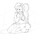  1girl ass blush bow breasts character_request cunnilingus deep_skin faceless femdom finger_to_mouth forsaken freckles frills from_behind girl_on_top greyscale hair_bow large_breasts lips lm_(legoman) long_hair monochrome nightgown no_panties oral original parted_lips sitting sitting_on_face sitting_on_person solo_focus stitches thick_thighs thighs twintails warcraft world_of_warcraft zombie 