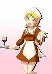  bad_id bad_pixiv_id blonde_hair cup drinking_glass green_eyes hat highres kousaka_kirino long_hair official_style ore_no_imouto_ga_konna_ni_kawaii_wake_ga_nai sakaki_youma tray waitress wine_glass 