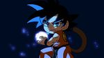  animated animated_gif black_hair dougi dragon_ball dragon_ball_(classic) glowing kamehameha male_focus monkey_tail muscle powering_up robert_j_case sleeveless solo son_gokuu spiked_hair tail younger 