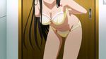  1girl animated animated_gif black_hair bra female kotegawa_yui long_hair panties solo to_love-ru to_love-ru_darkness underwear 