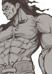  berserker fate/stay_night fate_(series) kase_daiki male_focus monochrome muscle sketch solo upper_body 