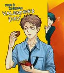  1girl bad_id bad_pixiv_id blue_hair brown_hair cds chocolate chocolate_heart gekkan_shoujo_nozaki-kun heart hori_masayuki kashima_yuu sparkling_eyes valentine 