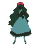  animated animated_gif dancing gothic_lolita green_hair lolita_fashion lowres ribbon silhouette solo 