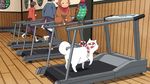  animated animated_gif bird dog exercise hoozuki_no_reitetsu kakisuke_(hoozuki_no_reitetsu) monkey rurio_(hoozuki_no_reitetsu) shiro_(hoozuki_no_reitetsu) treadmill 