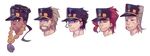  dark_skin dark_skinned_male hat highres jean_pierre_polnareff jewelry jojo_no_kimyou_na_bouken joseph_joestar kakyouin_noriaki kuujou_joutarou mohammed_avdol multiple_boys necklace tenya_mizuki 