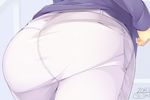  alternate_costume ass ass_focus close-up dated from_behind hair_ornament highres kokka_han letty_whiterock pants solo sweater touhou 
