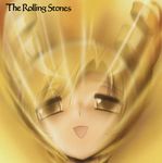  album_cover blonde_hair cover drill_hair face goats_head_soup looking_at_viewer mahou_shoujo_madoka_magica open_mouth parody shingyouji_tatsuya solo the_rolling_stones tomoe_mami twin_drills yellow yellow_eyes 