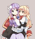  aioi_aoi bad_id bad_pixiv_id blonde_hair bow braid chair cigarette cookie_(touhou) hair_bow hand_on_another's_head heart heart-shaped_pupils hug kirisame_marisa long_hair marisa_to_alice_no_cookie_storia mars_(cookie) multiple_girls no_hat no_headwear patchouli_knowledge purple_eyes purple_hair ribbon scarf smile symbol-shaped_pupils taisa_(cookie) touhou yellow_eyes 