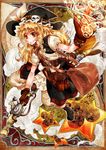  bag blonde_hair bow gears goggles goggles_on_headwear grin hat hat_bow kirisame_marisa long_hair magical_girl orange_eyes smile solo star steampunk teeth touhou witch_hat yutori_(inu-hito) 