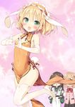  :d ama_usa_an_uniform animal_ears apron bare_shoulders blonde_hair blush breasts brown_hair bunny_ears bunny_tail china_dress chinese_clothes cleavage_cutout coffee_pot covered_navel cup dress elbow_gloves gloves gochuumon_wa_usagi_desu_ka? green_eyes hairband heart heart_hands hidden_face high_heels hoto_cocoa japanese_clothes kimono kirima_sharo long_hair looking_at_viewer multiple_girls no_panties open_mouth peko rabbit_house_uniform revision short_hair side_slit small_breasts smile sparkle tail thighhighs tray ujimatsu_chiya waitress white_gloves white_legwear 