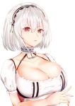 ashita_no_sakuya azur_lane breast_hold cleavage maid sirius_(azur_lane) 