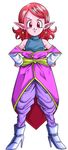  absurdres baggy_pants boots chronoa dragon_ball dragon_ball_xenoverse earrings high_heels highres jewelry off_shoulder official_art pants pink_eyes pink_hair pink_skin pointy_ears solo toriyama_akira 