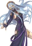  aqua_(fire_emblem_if) armpits bangs blue_hair breasts checkered cowboy_shot dancer dress dutch_angle elbow_gloves fingerless_gloves fire_emblem fire_emblem_if floating_hair from_side gloves hair_between_eyes long_hair looking_at_viewer outstretched_arms parted_bangs ribbon see-through serge_komiko side_slit simple_background sketch small_breasts solo spread_arms spread_legs standing thighlet veil very_long_hair white_background yellow_eyes 
