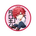  chibi gekkan_shoujo_nozaki-kun highres kuena male_focus mikoshiba_mikoto red_eyes red_hair solo 