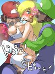  2boys blush boris_(noborhys) breast_grab breast_sucking clothed_male_nude_female cum double_penetration gangbang grabbing group_sex lactation luigi mario mario_(series) multiple_boys nude rosalina_(mario) rosetta_(mario) sex standing_double_penetration super_mario_bros. super_mario_galaxy super_smash_bros. text thighhighs uncensored 