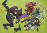  1girl banana cat devil_summoner food fruit ido_(nothing679) ippon-datara_(megami_tensei) jack_frost kuzunoha_raidou makami mokoi mou_shobou poltergeist 