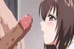  1girl animated animated_gif censored erection fellatio ikenai_koto_the_animation mosaic_censoring oral penis solo_focus 