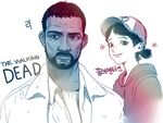  1girl bad_id bad_pixiv_id baseball_cap clementine_(the_walking_dead) gradient hat lee_everett rod_(rod4817) short_twintails the_walking_dead_(game) twintails 