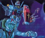  amuro_ray copyright_name gm_(mobile_suit) gun guncannon gundam mecha mobile_suit_gundam official_art pilot_suit rx-78-2 shield space weapon yasuhiko_yoshikazu 