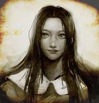  bad_id bad_pixiv_id laura_victoriano lips long_hair monochrome photo_(object) solo tamami the_evil_within vignetting 