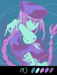  braid hat limited_palette melty_blood mgk968 single_braid sion_eltnam_atlasia solo tsukihime wire 