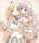  :o biting_hair blonde_hair breast_grab breasts drill_hair expressionless flauschtraut grabbing hair_in_mouth hair_ornament heart hug hug_from_behind long_hair long_sleeves looking_back magical_girl mahou_shoujo_madoka_magica mahou_shoujo_madoka_magica_movie momoe_nagisa mouth_hold multiple_girls one_side_up pantyhose parted_lips school_uniform scrunchie skirt sleeve_cuffs tomoe_mami twin_drills twintails upper_body white_hair yellow_eyes yuri 