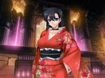  1girl fuuma_tokiko japanese_clothes kagami_hirotaka kimono lilith-soft taimanin_asagi taimanin_asagi_battle_arena tokiko 