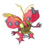  bug cel_shading creature digimon digimon_story:_cyber_sleuth game_model insect insect_wings no_humans official_art simple_background solo tentomon wings 