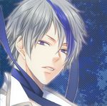  absurdres blue_eyes grey_hair highres himuro_kira kirishima_sou male_focus marginal_#4 multicolored_hair ribbon solo streaked_hair 
