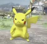  angry animated animated_gif crossed_arms fighting_stance full_body gen_1_pokemon looking_away lowres no_humans pikachu pokemon pokemon_(creature) pokken_tournament screencap solo 