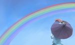  blue_sky day ichiba_youichi karakasa_obake rainbow shirt skirt skirt_set sky solo tatara_kogasa touhou umbrella 