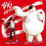  1boy baymax big_hero_6 black_hair black_suit cosplay disney hat highres hiro_hamada marvel michael_jackson michael_jackson_(cosplay) robot smooth_criminal 