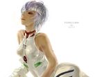  8981 ayanami_rei bad_id bad_pixiv_id bandage_over_one_eye bandages bare_shoulders blood blue_hair bodysuit breasts medium_breasts neon_genesis_evangelion plugsuit red_eyes short_hair solo white_bodysuit 