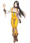  ankle_boots black_hair bodysuit boots breasts choker cleavage corset cross-laced_clothes final_fantasy final_fantasy_ix full_body futami_takayuki_(t23) garnet_til_alexandros_xvii gloves grey_eyes holding juliet_sleeves large_breasts leaning long_hair long_sleeves looking_at_viewer orange_bodysuit parted_lips puffy_sleeves shirt simple_background sketch smile solo standing thigh_gap unitard very_long_hair wand white_background wide_sleeves 