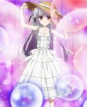  absolute_duo dress hat long_hair red_eyes screencap silver_hair sparkle yurie_sigtuna 
