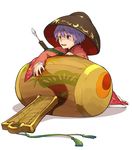  bad_id bad_twitter_id bowl bowl_hat hat hichiko japanese_clothes kimono mallet minigirl needle open_mouth purple_eyes purple_hair short_hair simple_background solo sukuna_shinmyoumaru touhou white_background 