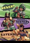  animal_ears armor azir blue_eyes breasts brown_hair covered_nipples dark_skin genderswap genderswap_(mtf) green_hair highres large_breasts league_of_legends long_hair midriff multiple_girls nam_(valckiry) nasus navel personification renekton sideboob 