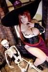  1girl asian breasts chouzuki_maryou cosplay dragon&#039;s_crown dragon's_crown hat hips large_breasts photo plump red_hair solo sorceress sorceress_(dragon&#039;s_crown) sorceress_(dragon&#039;s_crown)_(cosplay) sorceress_(dragon's_crown) sorceress_(dragon's_crown)_(cosplay) staff thick_thighs thighs wide_hips witch_hat 