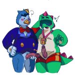 anthro bodily_fluids brawl_stars buzz_(brawl_stars) clothed clothing cum digital_media_(artwork) duo erection fur genital_fluids genitals hi_res humanoid male male/male male_penetrating mr.p_(brawl_stars) nude penetration penis sex simple_background solo tail