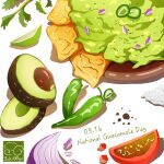  avocado chili_pepper chips_(food) food food_focus fruit guacamole highres jalapeno_pepper lime_(fruit) lime_slice no_humans onion original still_life yuki00yo 