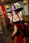  1girl asian breasts chouzuki_maryou cosplay dragon&#039;s_crown dragon's_crown hat hips large_breasts photo plump red_hair side_slit solo sorceress sorceress_(dragon&#039;s_crown) sorceress_(dragon&#039;s_crown)_(cosplay) sorceress_(dragon's_crown) sorceress_(dragon's_crown)_(cosplay) staff stained_glass thick_thighs thighs wide_hips witch_hat 