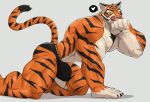 &lt;3 2023 abs anthro biceps black_clothing black_speech_bubble black_underwear butt claws clothed clothing deltoids epic_games felid finger_claws fist flexor_carpi fortnite fur hand_lick hi_res licking licking_lips male mammal multicolored_body multicolored_fur muscular_thighs on_ground orange_body orange_fur oscar_(fortnite) pantherine pecs solo striped_body striped_fur stripes tiger tongue tongue_out triceps two_tone_body two_tone_fur underwear underwear_only white_body white_fur wolfblack2543 yellow_sclera