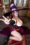  1girl asian breasts chouzuki_maryou cosplay dragon&#039;s_crown dragon's_crown hat hips large_breasts photo plump red_hair solo sorceress sorceress_(dragon&#039;s_crown) sorceress_(dragon&#039;s_crown)_(cosplay) sorceress_(dragon's_crown) sorceress_(dragon's_crown)_(cosplay) staff thick_thighs thighs wide_hips witch_hat 