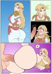 &lt;3 ambiguous_penetration areola balls blonde_hair blue_eyes blush breasts butt clothing comic dress duo elf erection female female_penetrated genitals hair hi_res human human_on_humanoid human_penetrating human_penetrating_humanoid humanoid humanoid_genitalia humanoid_penetrated humanoid_penis humanoid_pointy_ears hylian interspecies jewelry light_body light_skin long_hair male male/female male_penetrating male_penetrating_female mammal necklace nintendo nipples not_furry nude parvad92 penetration penile penile_penetration penis princess_zelda sex signature simple_background text the_legend_of_zelda url vein veiny_penis