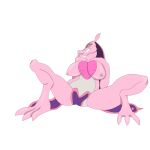 anthro female fur lovander pal_(species) palworld pink_body pink_fur scalie solo solo_focus spread_legs spreading