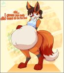 &lt;3 abdominal_bulge absurd_res after_vore ambiguous_gender anthro belly belly_rub breasts brown_hair canid canine clothing digested digestion digestion_noises els3d eyelashes fatal_vore female ferox_(feroxdoon) feroxdoon food fox hair hi_res mammal navel nonbinary_(lore) oral_vore ponytail predator/prey red_fox smile soft_vore solo surprise tail topwear vore wide_hips willing_pred willing_prey