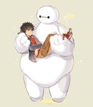  bad_id bad_pixiv_id baymax big_hero_6 black_hair carrying hiro_hamada mery_(apfl0515) princess_carry robot short_hair 