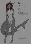 absurd_res anthro big_breasts breasts choker cumcadaver curvy_figure eyewear female fish genitals glasses hi_res jewelry lips marine necklace nipple_piercing nipple_ring nipples nonbinary_(lore) piercing pussy requiem_shark ring_piercing rose_auclair shark solo tiger_shark voluptuous